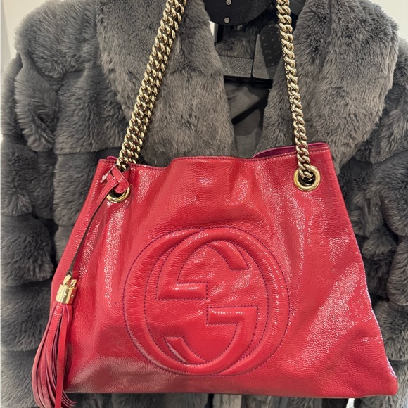 Gucci Handbags - Gucci Soho bag patent leather Red
